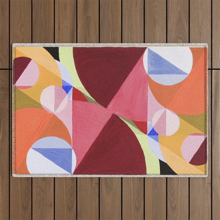 Area Broken by Perpendiculars Outdoor Rug Gallery Image 1