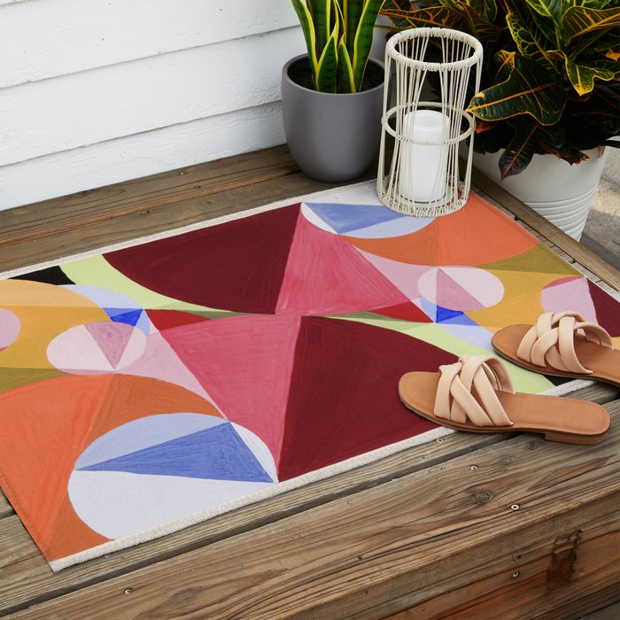 Area Broken by Perpendiculars Outdoor Rug Gallery Image 2