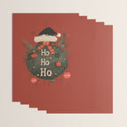 Festive Ho Ho Ho Bauble Red  Wrapping Paper Gallery Image 3