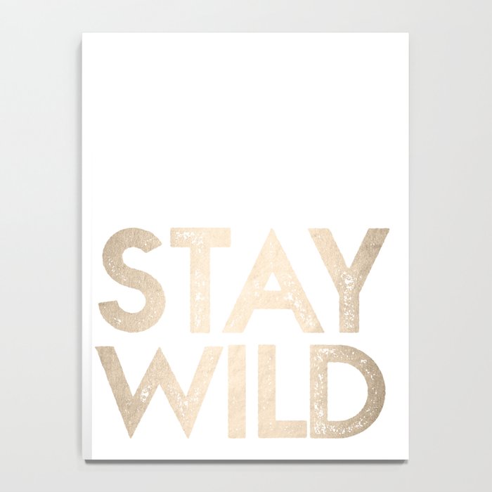 Stay Wild White Gold Quote Notebook Gallery Image 4