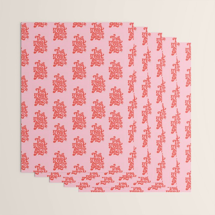 This Must Be The Place (Pink/Red Palette) Wrapping Paper Gallery Image 3