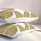 Mid Century Modern Geometric 04 Flat Gold Pillow Sham Gallery Image 3