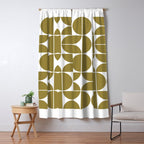 Mid Century Modern Geometric 04 Flat Gold Window Curtain Gallery Image 5