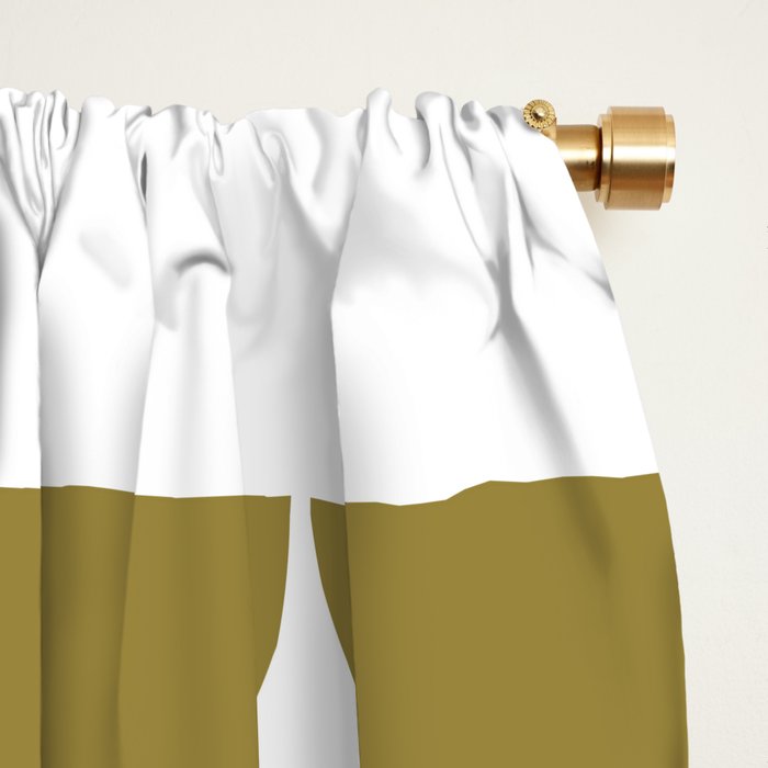 Mid Century Modern Geometric 04 Flat Gold Window Curtain Gallery Image 2
