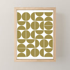 Mid Century Modern Geometric 04 Flat Gold Mini Art Print Gallery Image 1