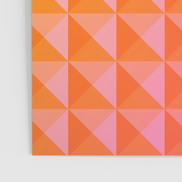 Geometric Gradient in Pink and Orange Poster Gallery Image 3