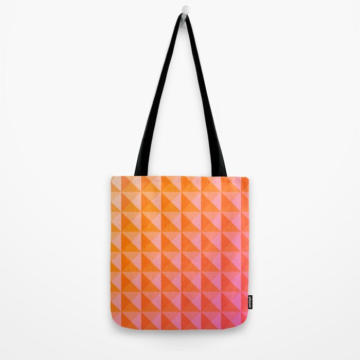 Geometric Gradient in Pink and Orange Tote Bag Gallery Image 2