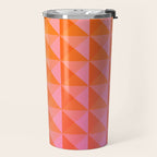 Geometric Gradient in Pink and Orange Travel Mug Gallery Image 2