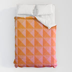 Geometric Gradient in Pink and Orange Comforter Gallery Image 6