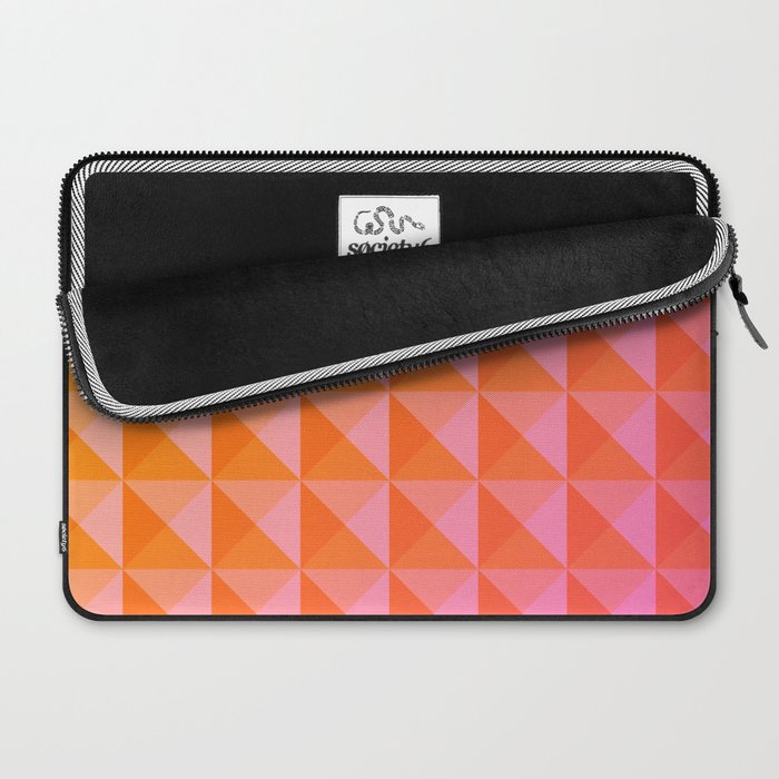 Geometric Gradient in Pink and Orange Laptop Sleeve Gallery Image 2