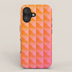 Geometric Gradient in Pink and Orange iPhone Case Gallery Image 1