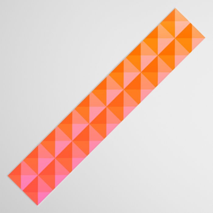Geometric Gradient in Pink and Orange Table Runner Gallery Image 3
