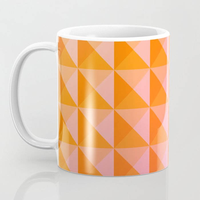 Geometric Gradient in Pink and Orange Coffee Mug Gallery Image 3