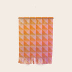 Geometric Gradient in Pink and Orange Wall Hanging Gallery Image 1