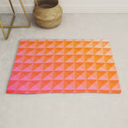 Geometric Gradient in Pink and Orange Rug Gallery Image 1
