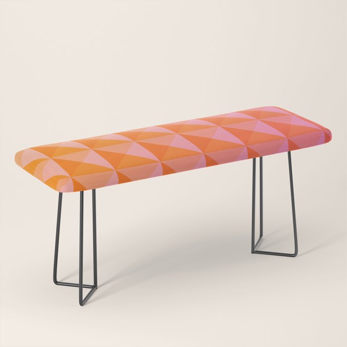 Geometric Gradient in Pink and Orange Bench Gallery Image 1