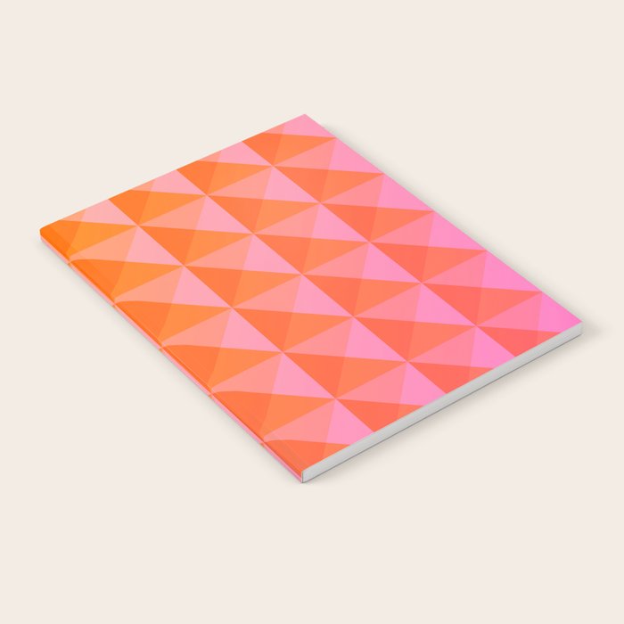 Geometric Gradient in Pink and Orange Notebook Gallery Image 2