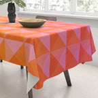 Geometric Gradient in Pink and Orange Tablecloth Gallery Image 3