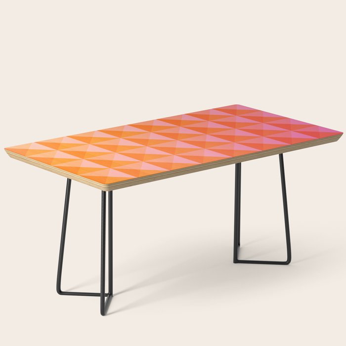 Geometric Gradient in Pink and Orange Coffee Table Gallery Image 1