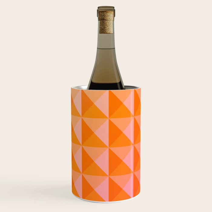 Geometric Gradient in Pink and Orange Wine Chiller Gallery Image 2