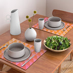 Geometric Gradient in Pink and Orange Placemat Gallery Image 2