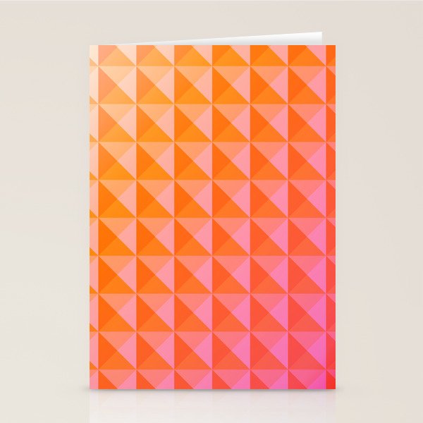 Geometric Gradient in Pink and Orange Stationery Card Gallery Image 2