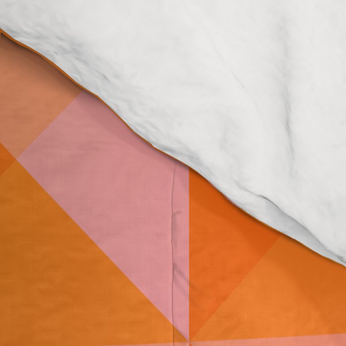 Geometric Gradient in Pink and Orange Comforter Gallery Image 4