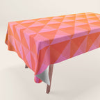 Geometric Gradient in Pink and Orange Tablecloth Gallery Image 1