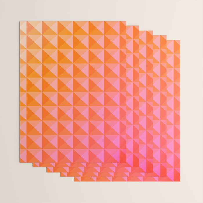 Geometric Gradient in Pink and Orange Wrapping Paper Gallery Image 3