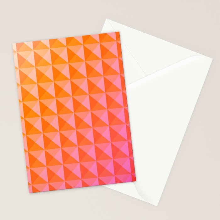 Geometric Gradient in Pink and Orange Stationery Card Gallery Image 2