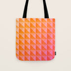 Geometric Gradient in Pink and Orange Tote Bag Gallery Image 1