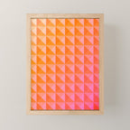 Geometric Gradient in Pink and Orange Mini Art Print Gallery Image 1