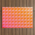 Geometric Gradient in Pink and Orange Outdoor Rug Gallery Image 1