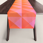 Geometric Gradient in Pink and Orange Table Runner Gallery Image 1
