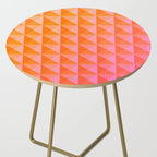 Geometric Gradient in Pink and Orange Side Table Gallery Image 2