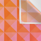 Geometric Gradient in Pink and Orange Wall Tapestry Gallery Image 3