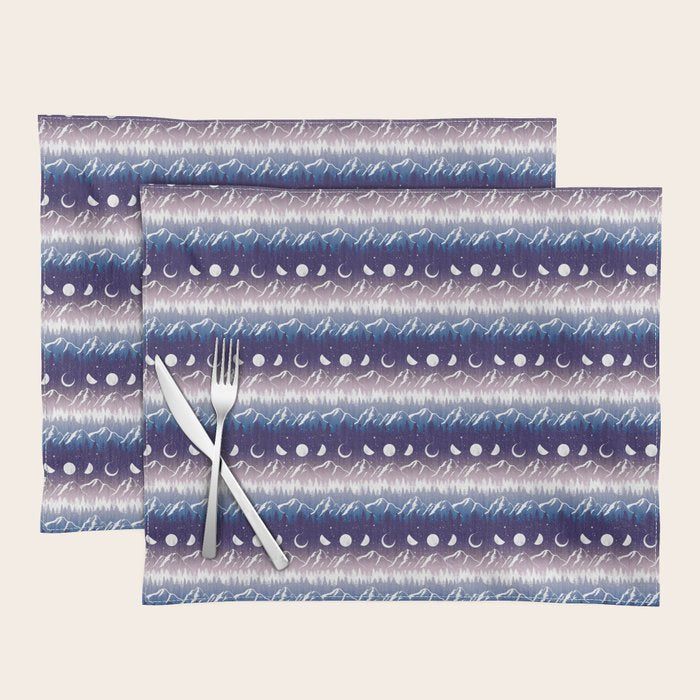 Mountains & Moons Stripe Placemat Gallery Image 1