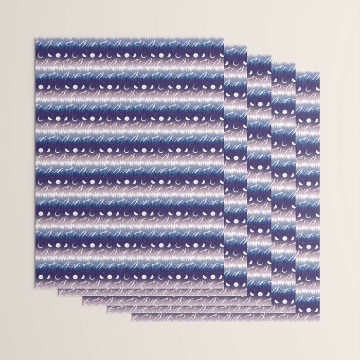 Mountains & Moons Stripe Wrapping Paper Gallery Image 3
