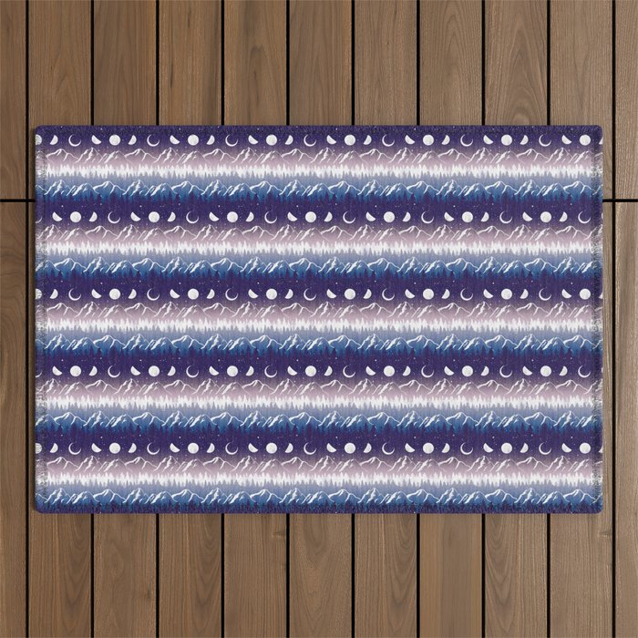 Mountains & Moons Stripe Outdoor Rug Gallery Image 1