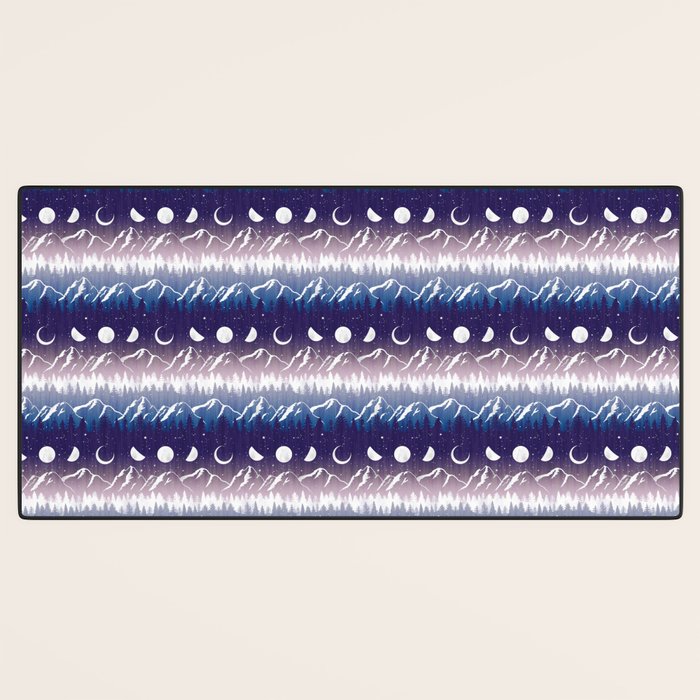 Mountains & Moons Stripe Desk Mat Gallery Image 3