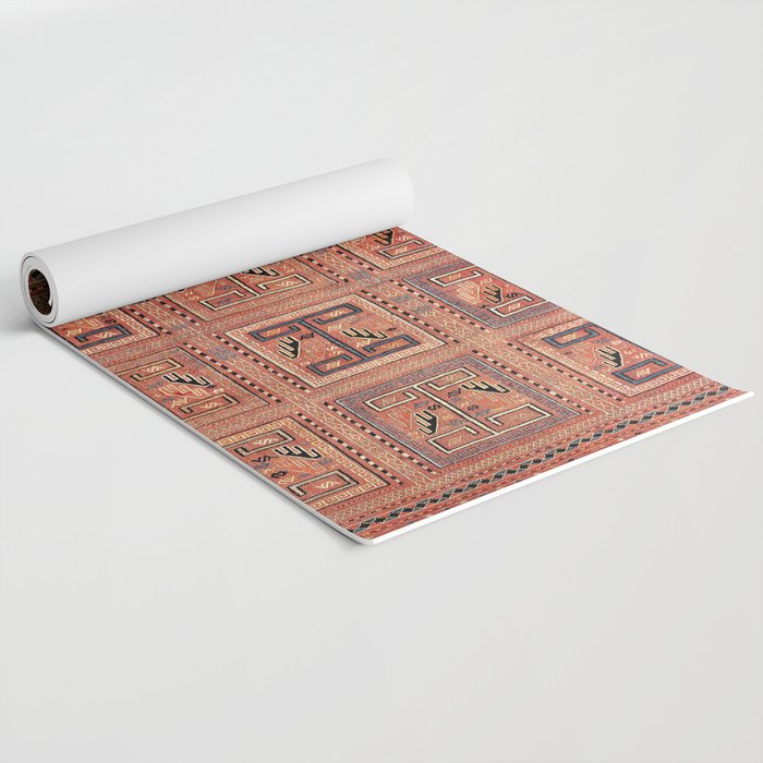 Zili South Caucasus Azerbaijan Antique Flatweave Rug Print Yoga Mat Gallery Image 2