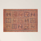 Zili South Caucasus Azerbaijan Antique Flatweave Rug Print Welcome Mat Gallery Image 1