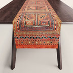 Zili South Caucasus Azerbaijan Antique Flatweave Rug Print Table Runner Gallery Image 1