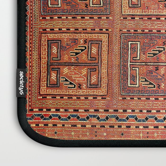 Zili South Caucasus Azerbaijan Antique Flatweave Rug Print Laptop Sleeve Gallery Image 3