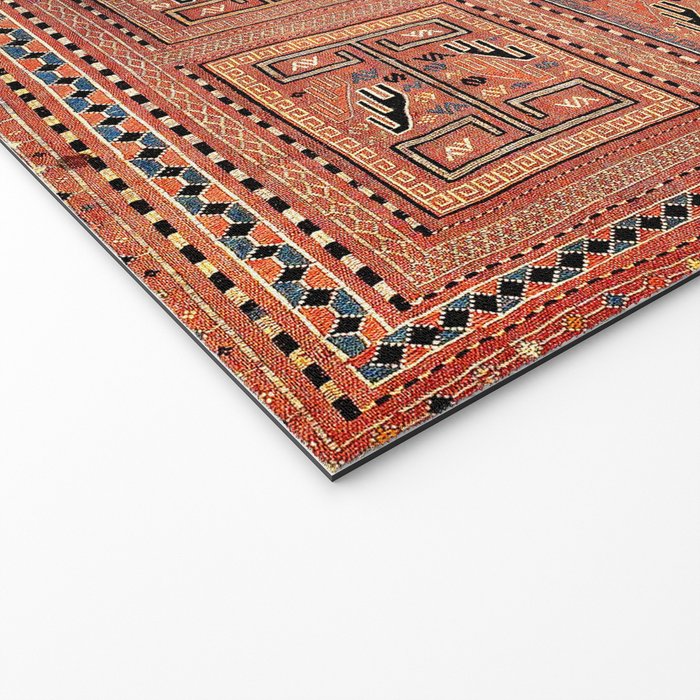 Zili South Caucasus Azerbaijan Antique Flatweave Rug Print Welcome Mat Gallery Image 2