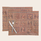 Zili South Caucasus Azerbaijan Antique Flatweave Rug Print Placemat Gallery Image 1