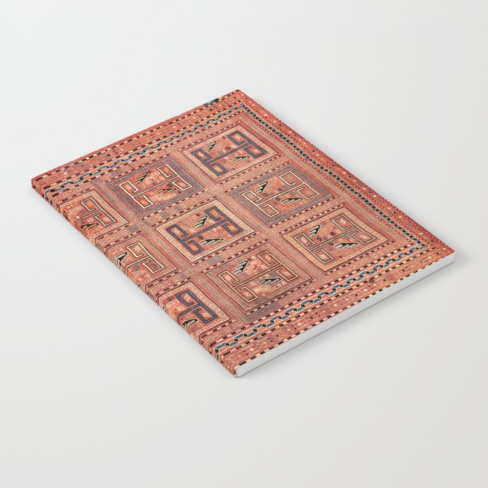 Zili South Caucasus Azerbaijan Antique Flatweave Rug Print Notebook Gallery Image 2