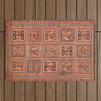Zili South Caucasus Azerbaijan Antique Flatweave Rug Print Outdoor Rug Gallery Image 1