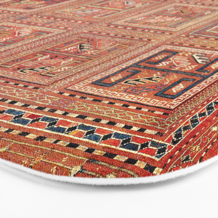 Zili South Caucasus Azerbaijan Antique Flatweave Rug Print Bath Mat Gallery Image 3