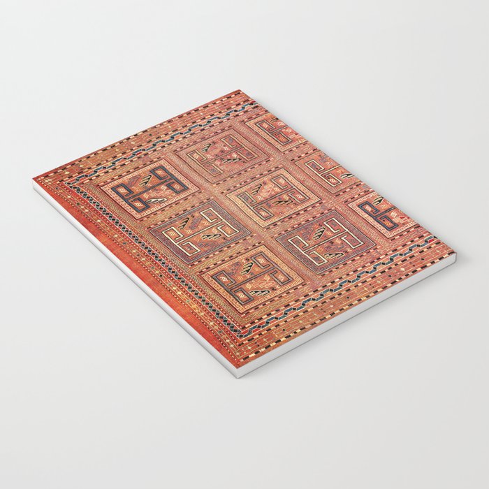Zili South Caucasus Azerbaijan Antique Flatweave Rug Print Notebook Gallery Image 3